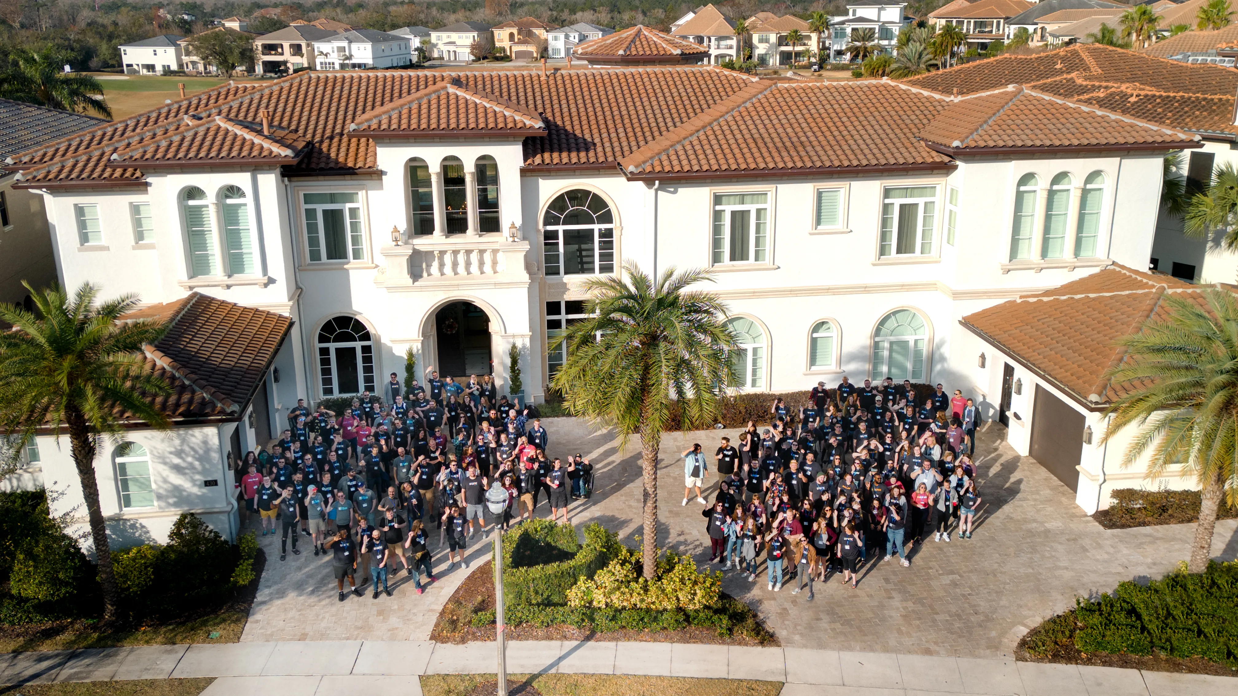 Group photo at an off-site.